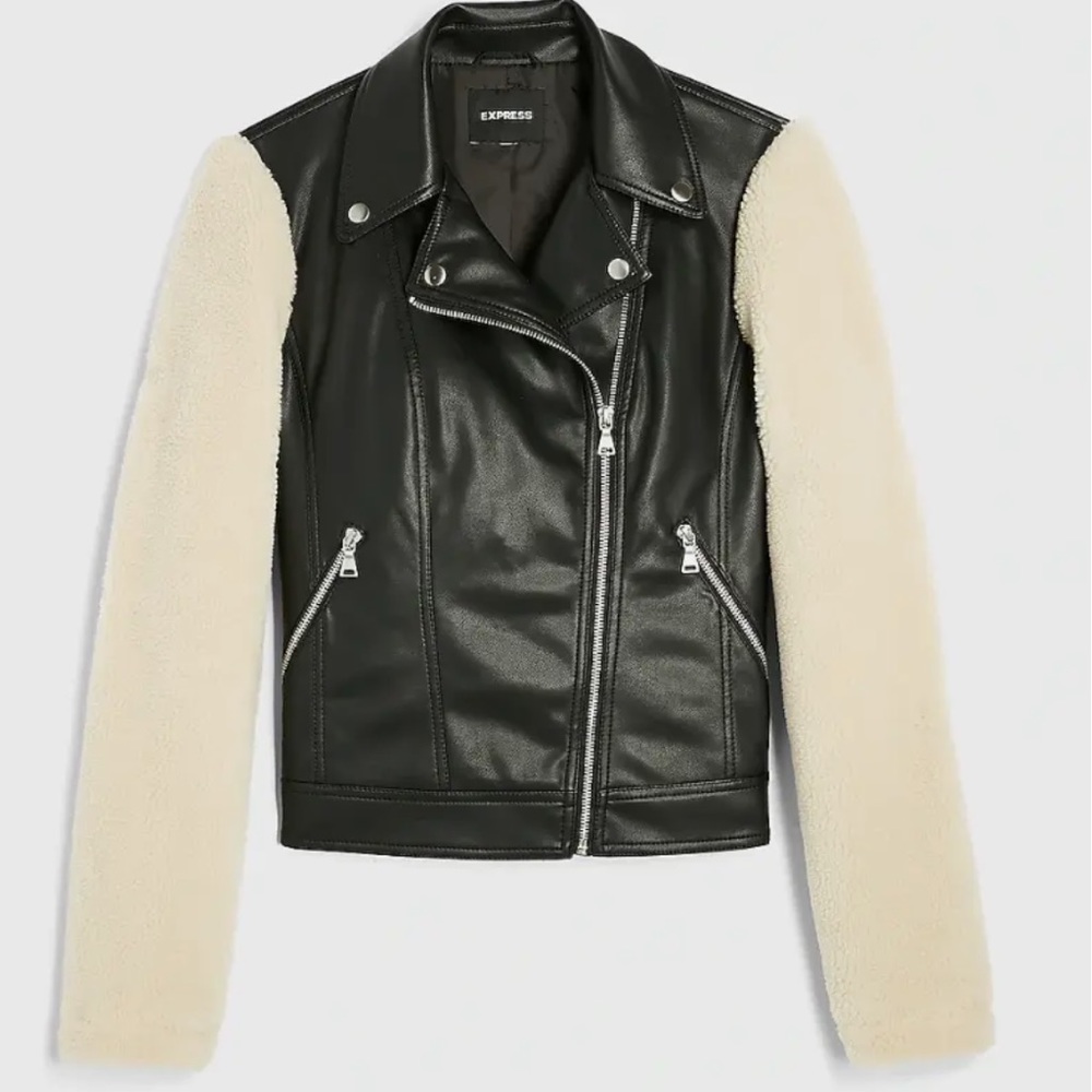 Express Faux Leather Jacket Sz Small